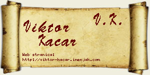 Viktor Kačar vizit kartica